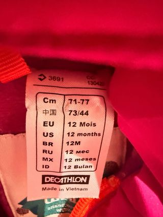 Mono de Nieve Infantil Wedze Rosa