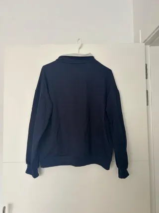 Sudadera azul marino con cremallera