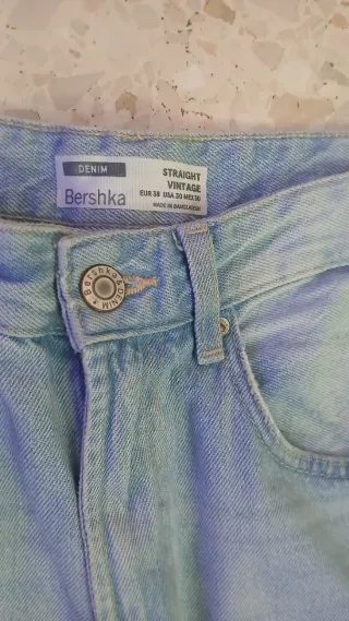 2 Vaqueros Baggy Bershka Negros y Azules Talla M