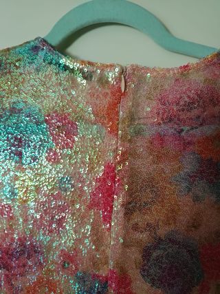 Vestido midi lentejuelas. Talla M