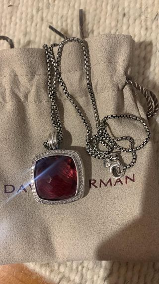 Collar David Yurman Turmalina y Diamantes Plata