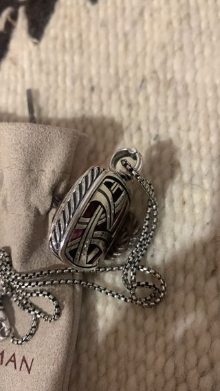 Collar David Yurman Turmalina y Diamantes Plata