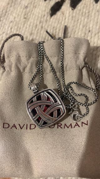 Collar David Yurman Turmalina y Diamantes Plata