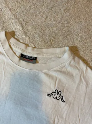 Kappa Camiseta Manga Larga Blanca Vintage