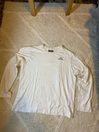 Kappa Camiseta Manga Larga Blanca Vintage