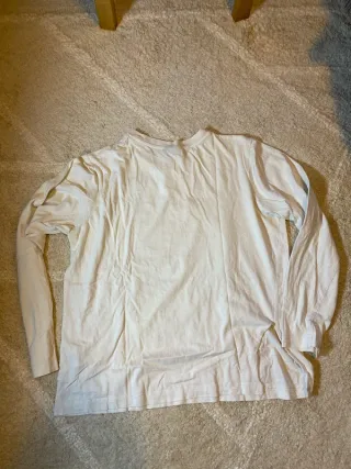 Kappa Camiseta Manga Larga Blanca Vintage