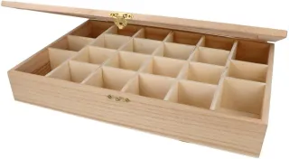 INNSPIRO 209 - Caja vitrina expositor madera de balsa 33x22x5,5cm