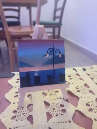 Piccolo dipinto paesaggio marino