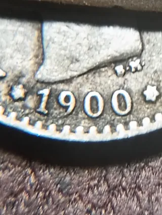 Moneda 50 céntimos Alfonso XIII 1900 Plata