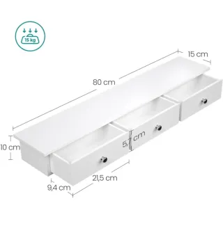 Estante Flotante SONGMICS Blanco