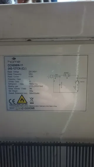 Arcón Congelador 98L Blanco