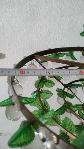 Lámpara antigua Pedro Tendero cristal bohemio