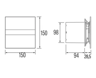 Extractor de baño CATA Modelo E-100 G