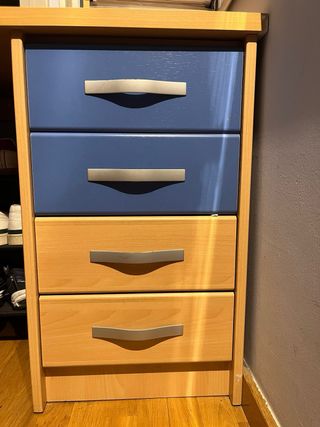 Mueble de cama juvenil con cajones