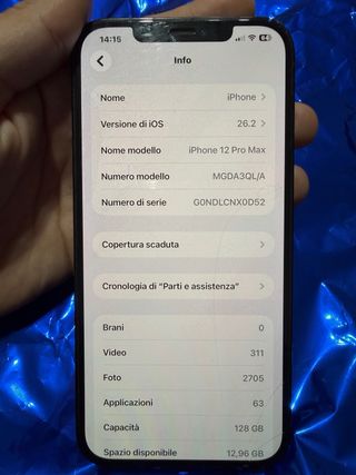 iPhone 12 Pro Max 256GB Blu Pacifico