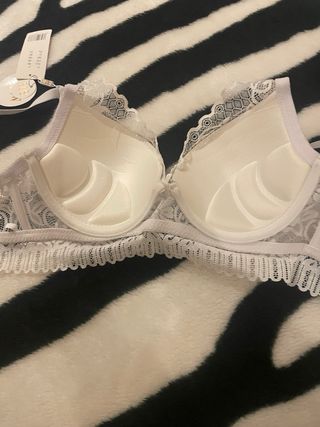Sujetador encaje blanco 80B