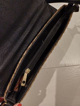 Bolso de mano mujer negro y marrón