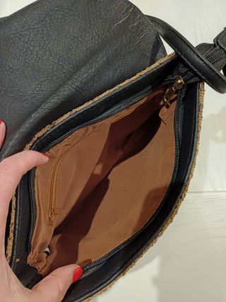 Bolso de mano mujer negro y marrón