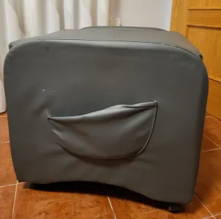 Butaca Relax Gris Piel Sintética