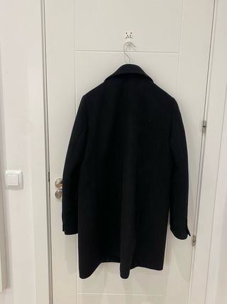 Abrigo lana negro