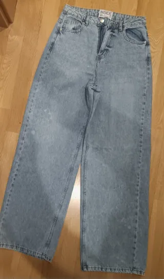 Pantalón vaquero ancho mujer Inside