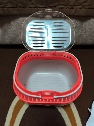 Transportín animales pequeños rosa