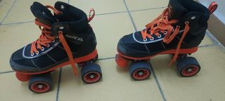 Patines hockey 4 Ruedas Negros y Naranja
