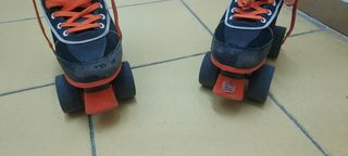 Patines hockey 4 Ruedas Negros y Naranja