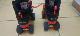 Patines hockey 4 Ruedas Negros y Naranja