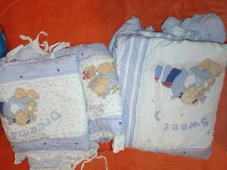 Chichonera y edredón de cuna ositos