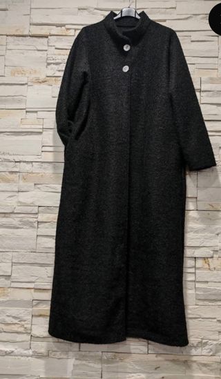 Abrigo largo azul mujer talla única