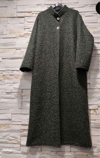 Abrigo largo azul mujer talla única