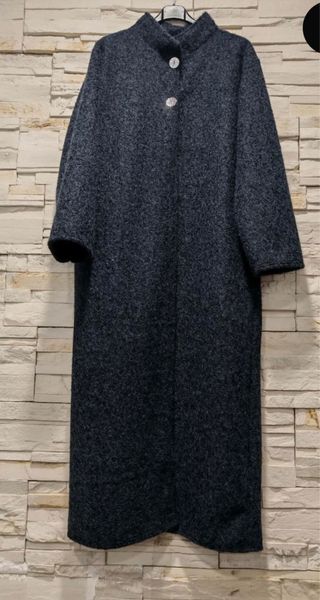 Abrigo largo azul mujer talla única