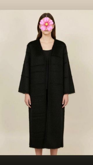 Abrigo largo azul mujer talla única