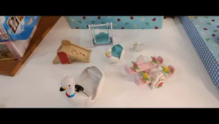 Habitación Sylvanian Families juguetes jardín