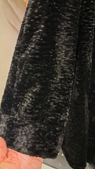 Cappotto vintage Astrakan nero