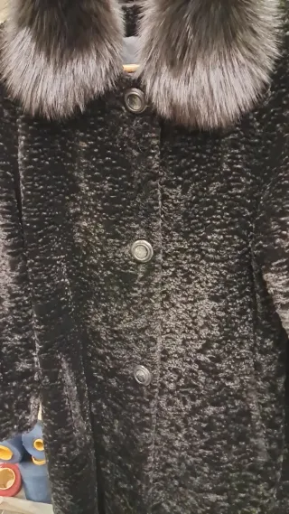 Cappotto vintage Astrakan nero