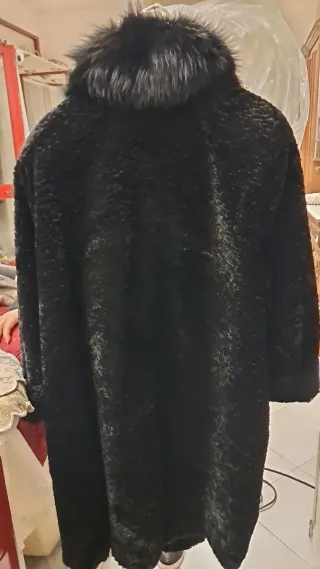 Cappotto vintage Astrakan nero