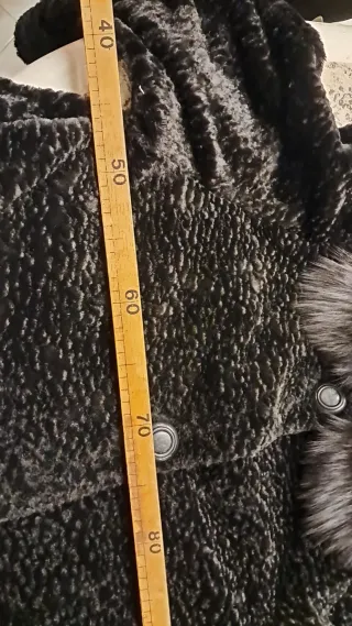 Cappotto vintage Astrakan nero