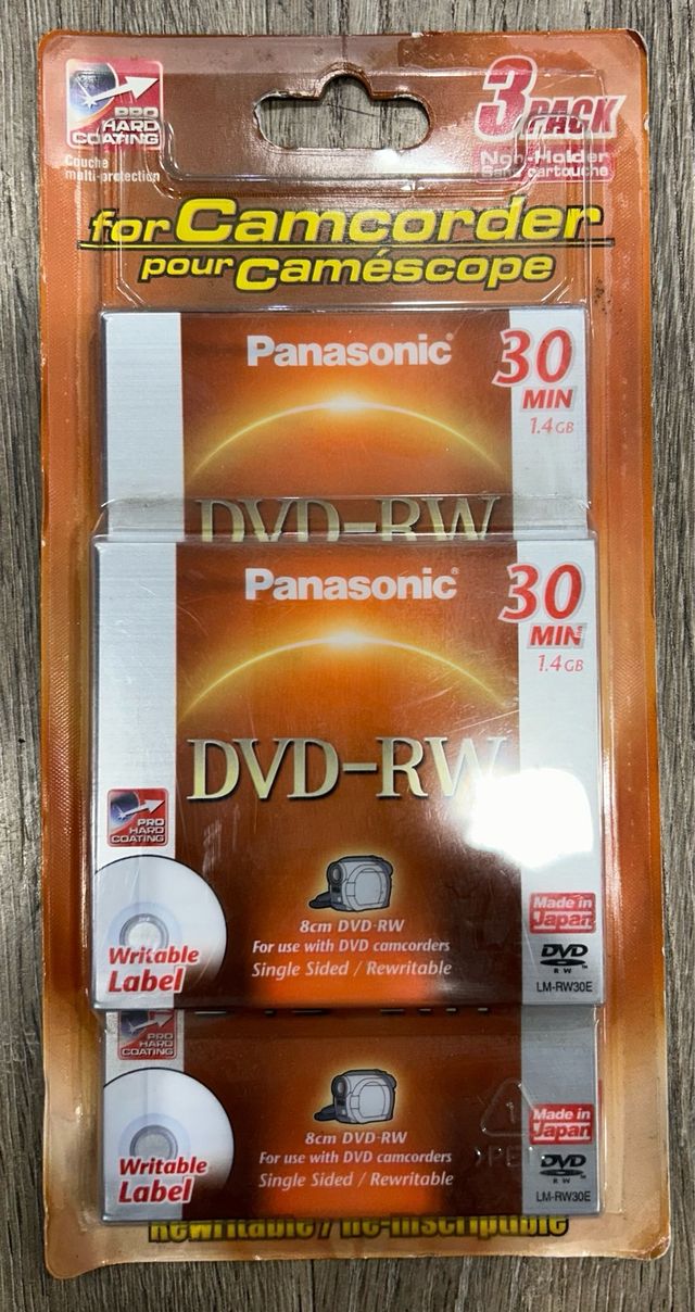 3x DVD-RW Mini 30 Minuti Panasonic