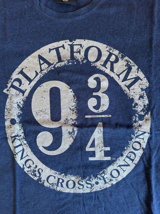 T-shirt Harry Potter Platform 9 3/4 Blu