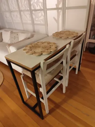 Mesa consola Maisons Du Monde metal y madera