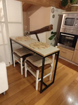 Mesa consola Maisons Du Monde metal y madera