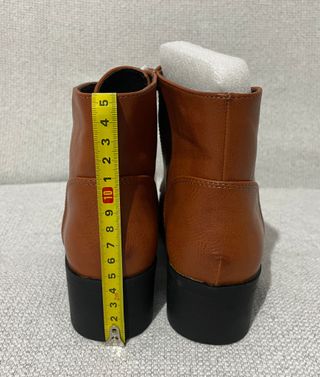 Botines Mujer Con Cordones Talla 39 Marrones