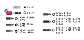 Juego 32 puntas + portapuntas Einhell