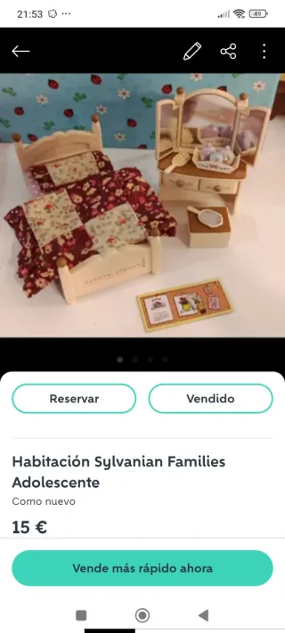 Mobiliario Sylvanian Families jardin y habitación