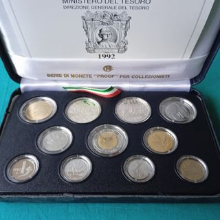 Serie divisionale moneta Lira 1992 Proof