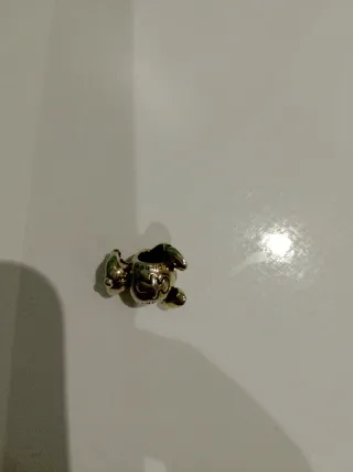 Charm perro plata y rosa