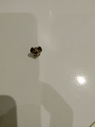 Charm perro plata y rosa