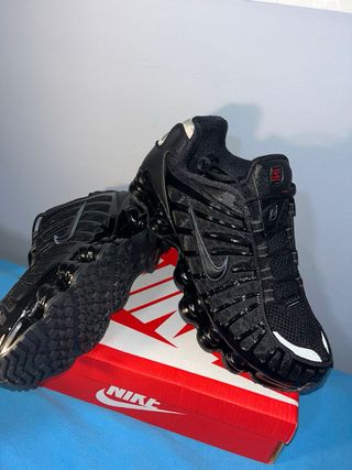Nike Shox R4 Zapatillas Negras Rojas